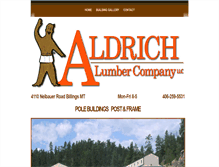 Tablet Screenshot of aldrichlumber.com